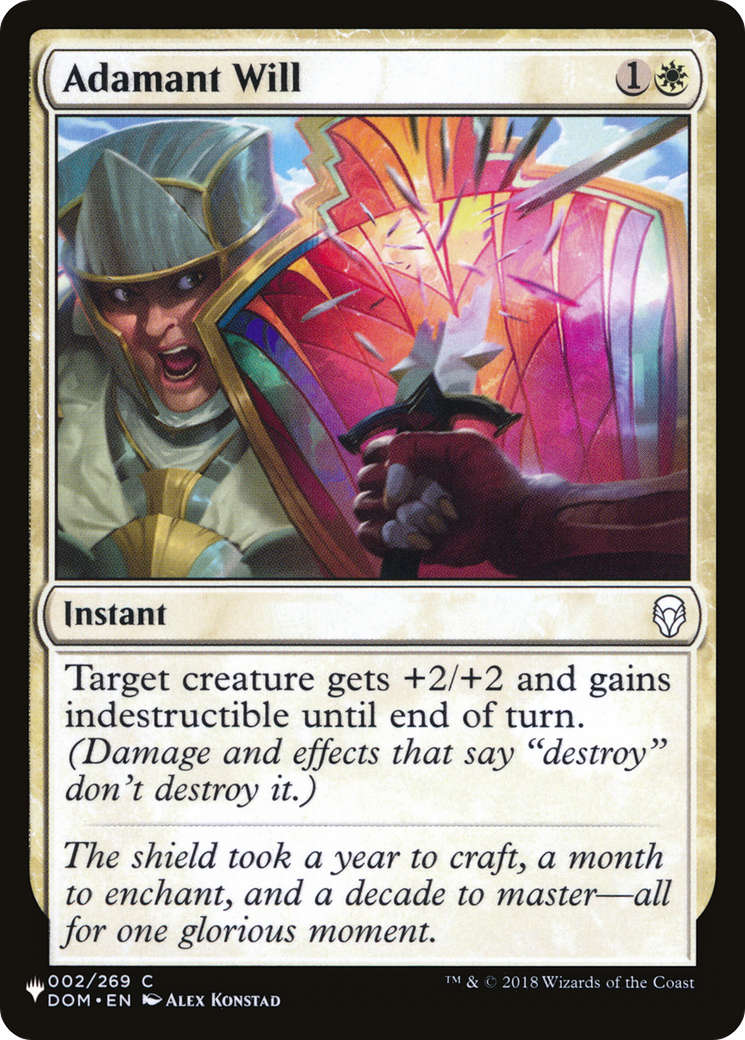 Adamant Will (LIST-002/269) [Mystery Booster] The List MTG Single Wizards of the Coast