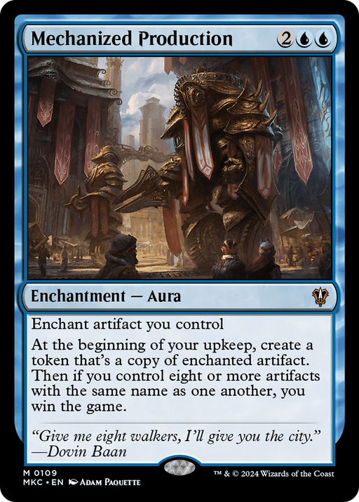 Mechanized Production (MKC-109) [Murders at Karlov Manor Commander] MTG Single Wizards of the Coast