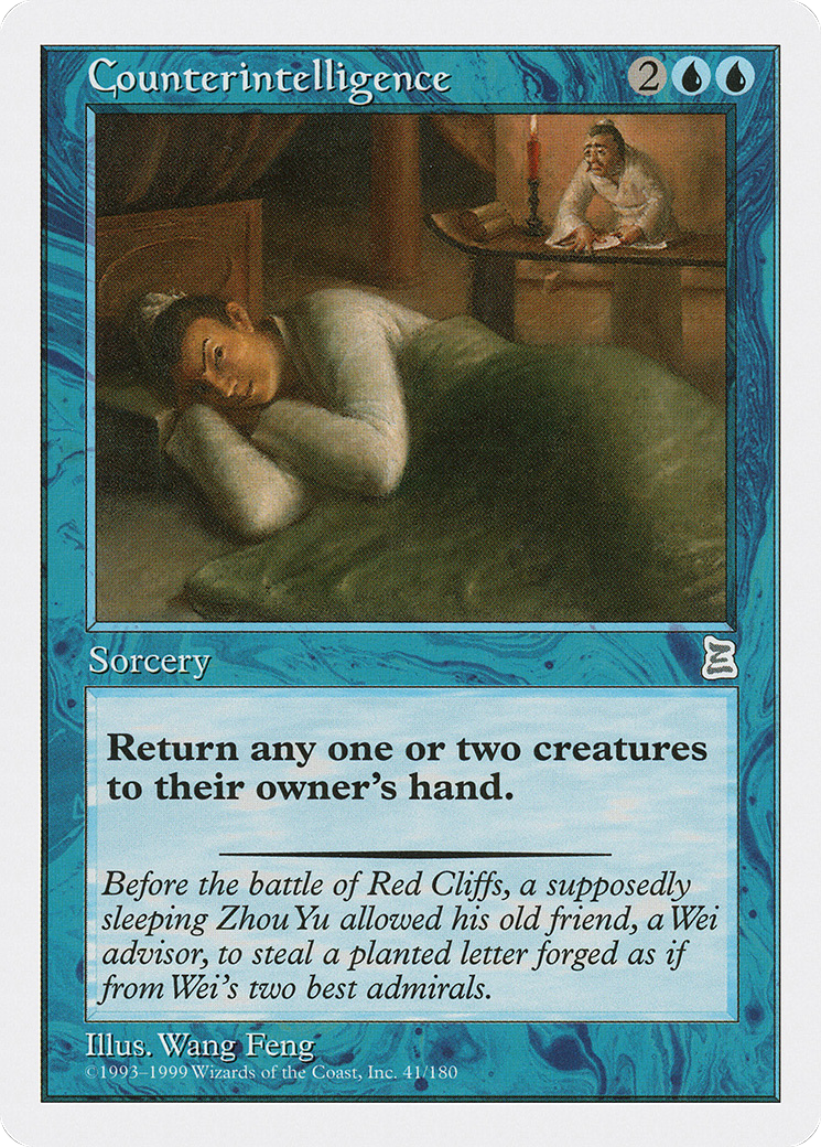 Counterintelligence (PTK-041) [Oldschool] Portal Three Kingdoms MTG Single Wizards of the Coast