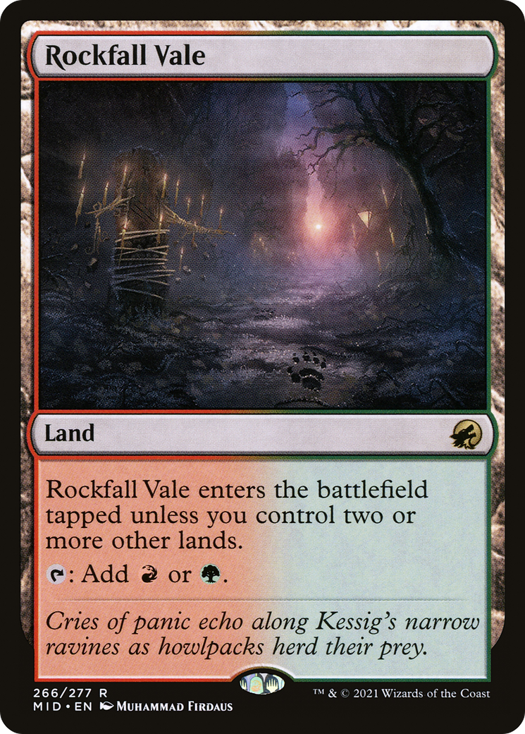 Rockfall Vale (MID-266) [Innistrad: Midnight Hunt] Foil MTG Single Wizards of the Coast