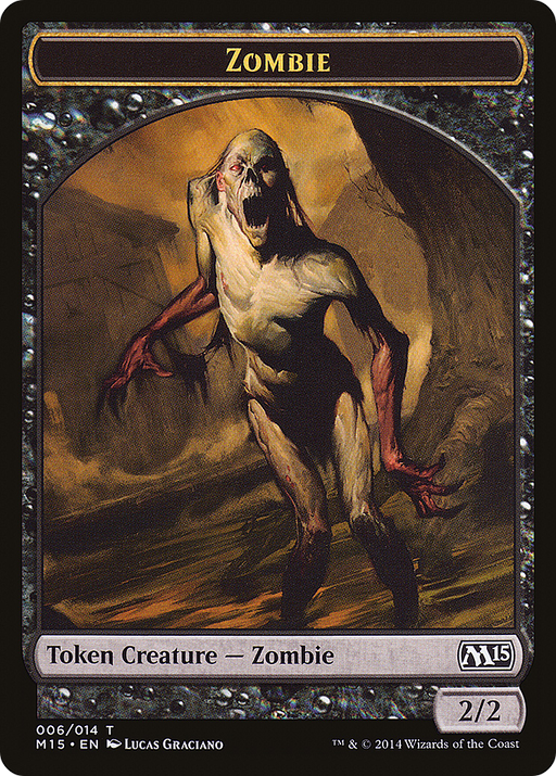 Zombie Token (M15-006) [Tokens] Magic 2015 Tokens MTG Single Wizards of the Coast