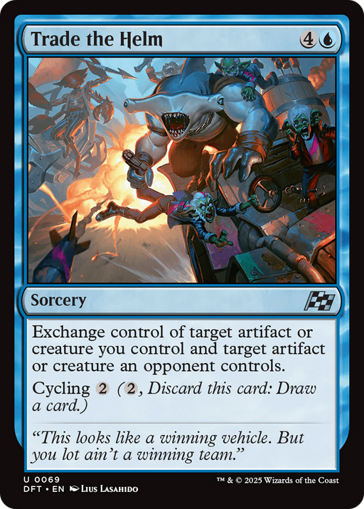 Trade the Helm (DFT-069) [Aetherdrift] Foil MTG Single Wizards of the Coast