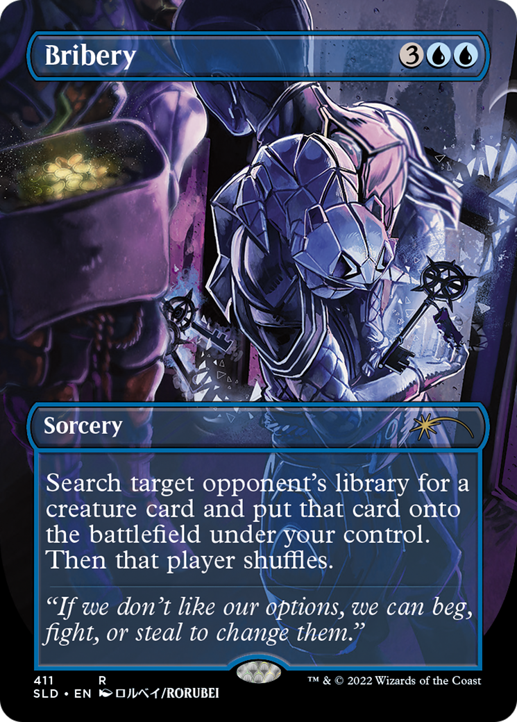 Bribery (SLD-411) [Secret Lair] Drop (Borderless) Foil MTG Single Wizards of the Coast