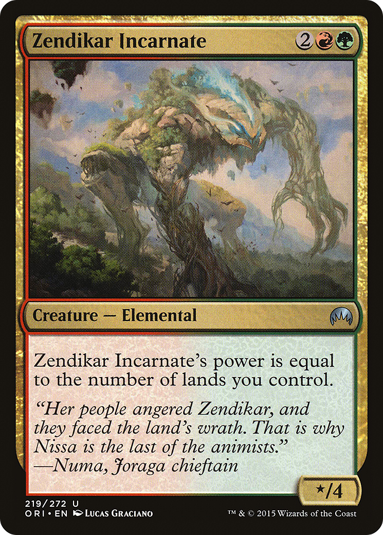 Zendikar Incarnate (ORI-219) [Magic Origins] Foil MTG Single Wizards of the Coast