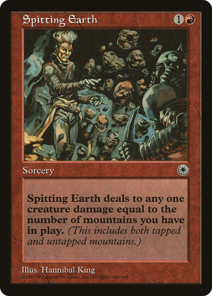 Spitting Earth (POR-150) [Misc] Portal MTG Single Wizards of the Coast