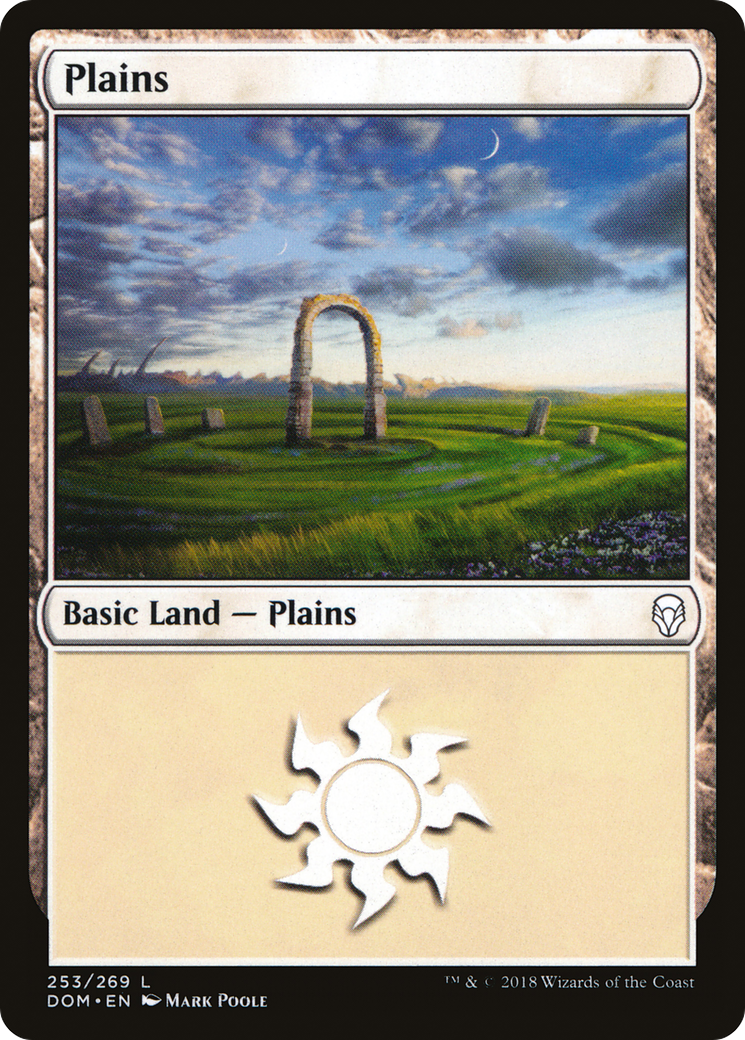 Plains (DOM-253) [Dominaria] Foil MTG Single Wizards of the Coast