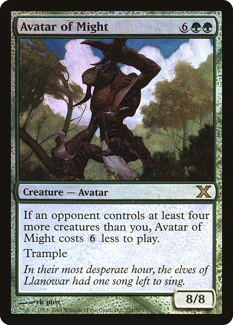 Avatar of Might (10E-251★) [Tenth Edition] Foil MTG Single Wizards of the Coast
