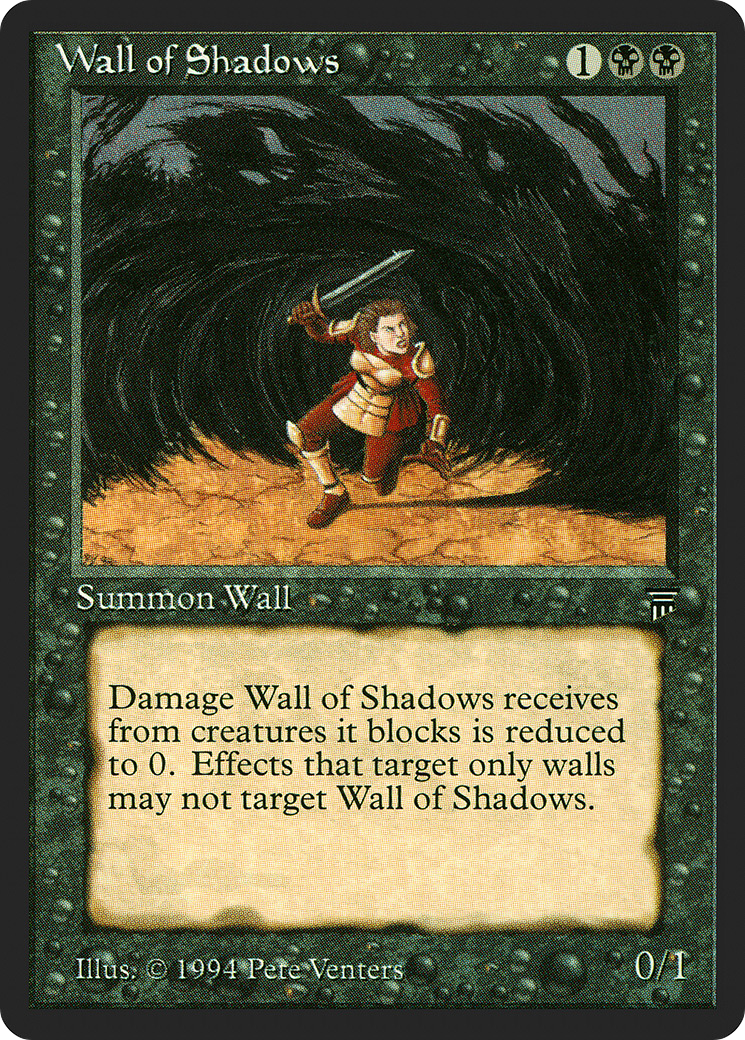 Wall of Shadows (LEG-128) [Oldschool] Legends MTG Single Wizards of the Coast