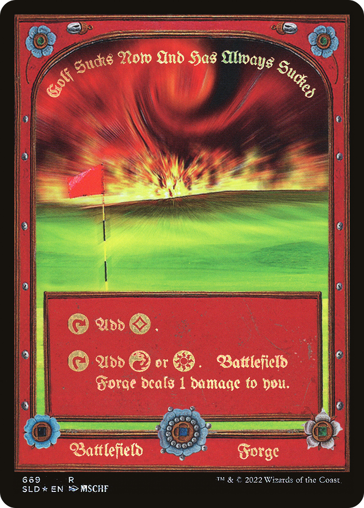 Battlefield Forge (SLD-669) [Secret Lair] Drop Foil MTG Single Wizards of the Coast