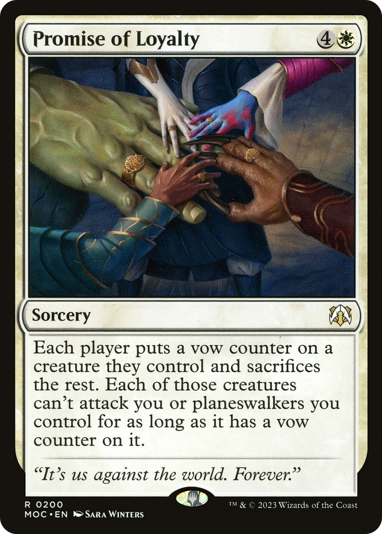 Promise of Loyalty (MOC-200) [March of the Machine Commander] MTG Single Wizards of the Coast