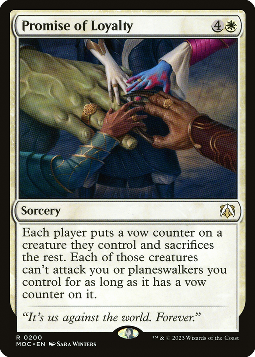 Promise of Loyalty (MOC-200) [March of the Machine Commander] MTG Single Wizards of the Coast