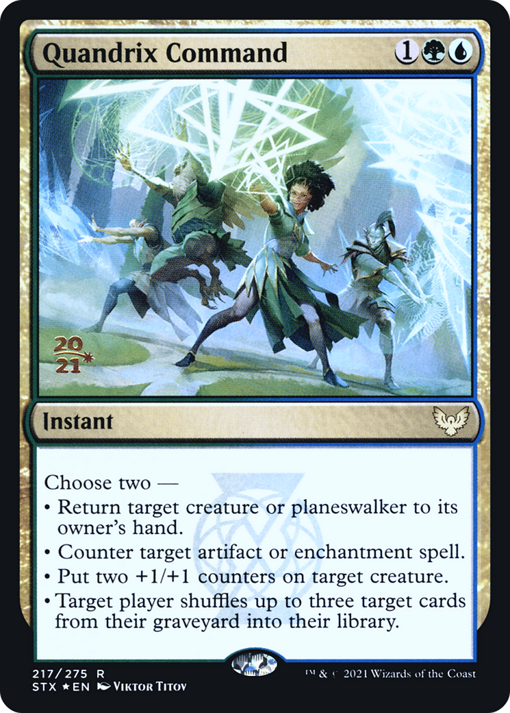 Quandrix Command (PRE-217) [Strixhaven: School of Mages Promos] Foil MTG Single Wizards of the Coast