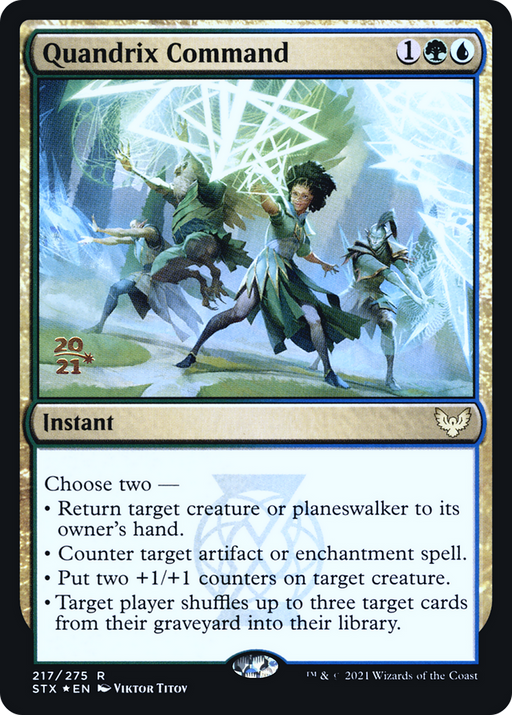 Quandrix Command (PRE-217) [Strixhaven: School of Mages Promos] Foil MTG Single Wizards of the Coast