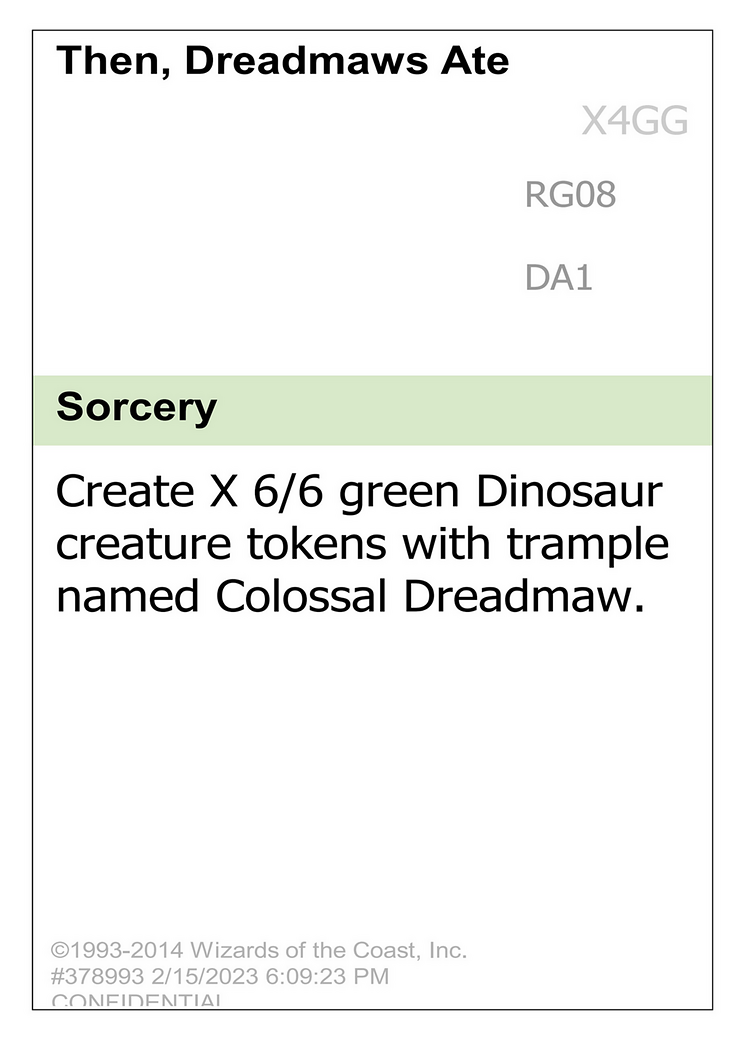 Then, Dreadmaws Ate Everyone (UNK-RG08) [Misc] Unknown Event MTG Single Wizards of the Coast