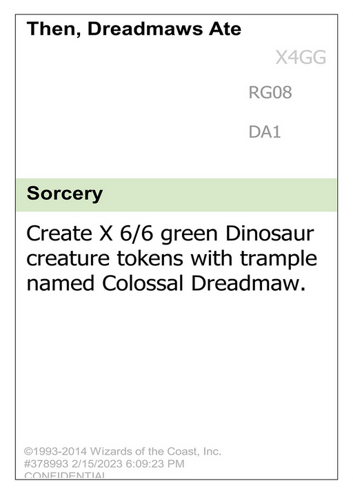 Then, Dreadmaws Ate Everyone (UNK-RG08) [Misc] Unknown Event MTG Single Wizards of the Coast