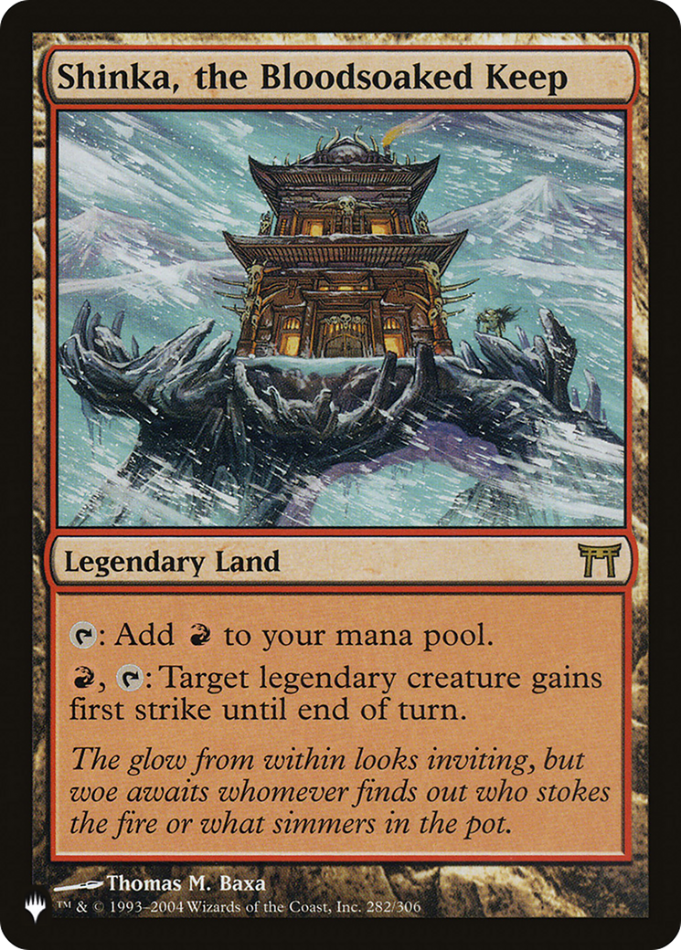 Shinka, the Bloodsoaked Keep (LIST-282/306) [Mystery Booster] The List MTG Single Wizards of the Coast