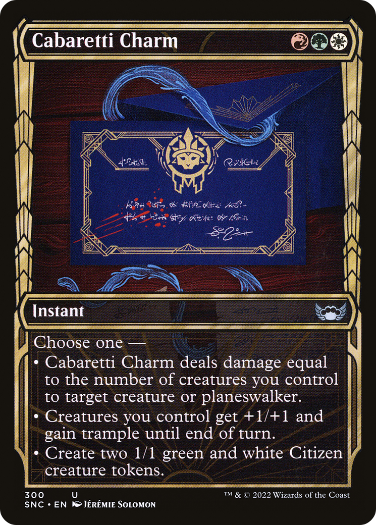 Cabaretti Charm (SNC-300) [Streets of New Capenna] (Showcase) MTG Single Wizards of the Coast