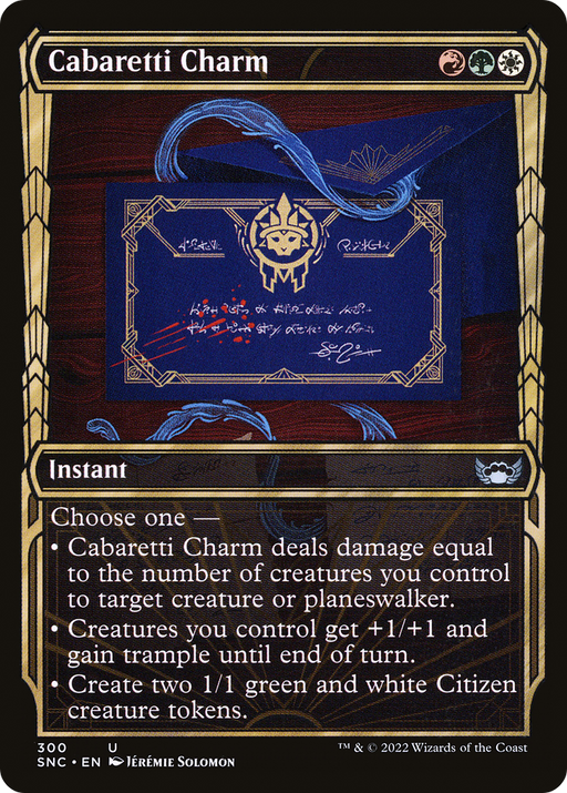 Cabaretti Charm (SNC-300) [Streets of New Capenna] (Showcase) Foil MTG Single Wizards of the Coast