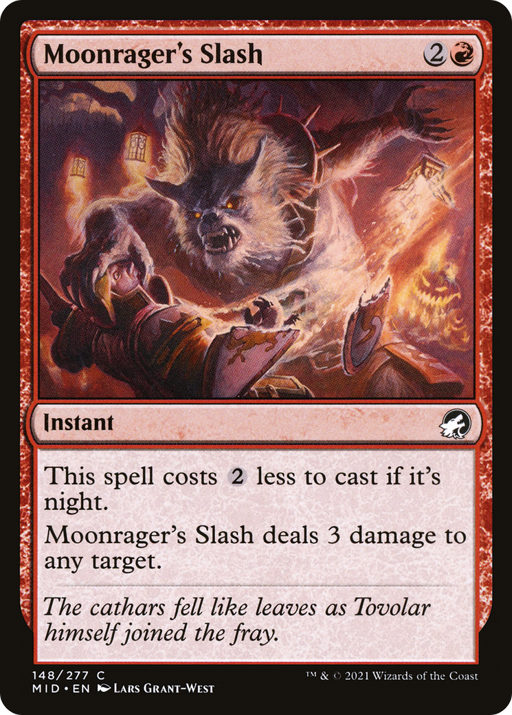 Moonrager's Slash (MID-148) [Innistrad: Midnight Hunt] MTG Single Wizards of the Coast