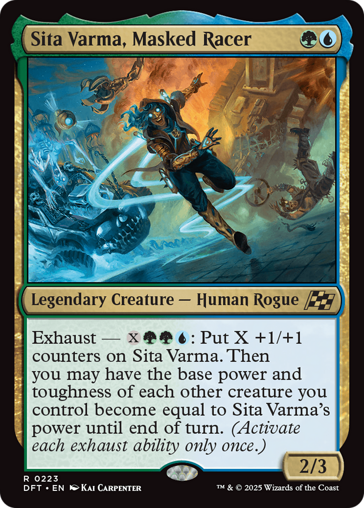 Sita Varma, Masked Racer (DFT-223) [Aetherdrift] Foil MTG Single Wizards of the Coast