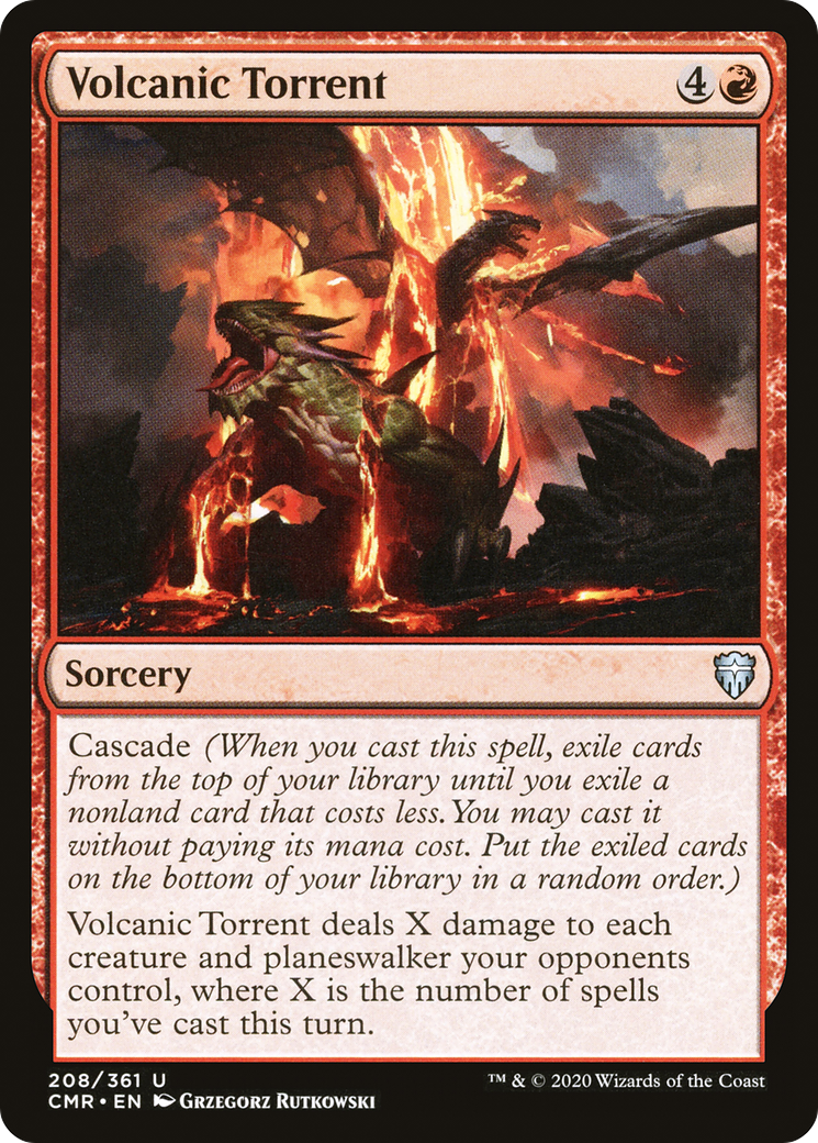 Volcanic Torrent (CMR-208) [Commander Legends] Foil MTG Single Wizards of the Coast