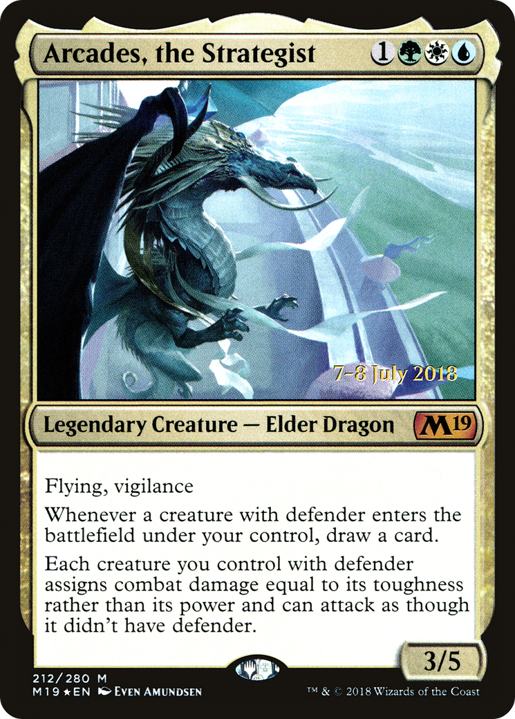 Arcades, the Strategist (PRE-212) [Core Set 2019 Promos] Foil MTG Single Wizards of the Coast