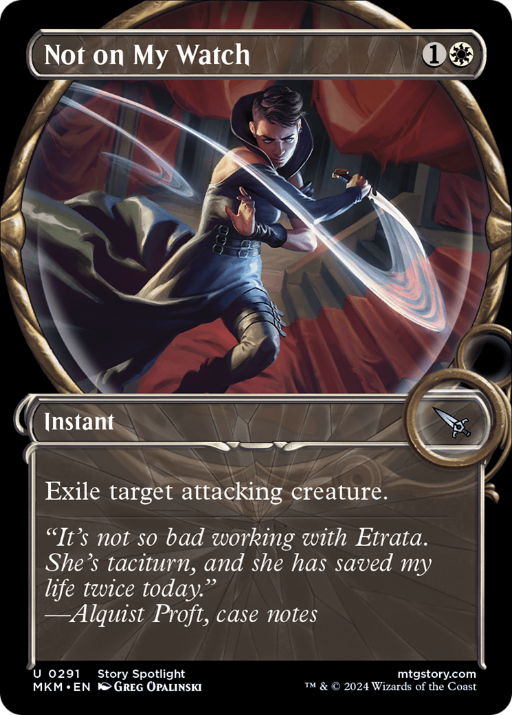 Not on my Watch (MKM-291) [Murders at Karlov Manor] (Showcase) Foil MTG Single Murders at Karlov Manor