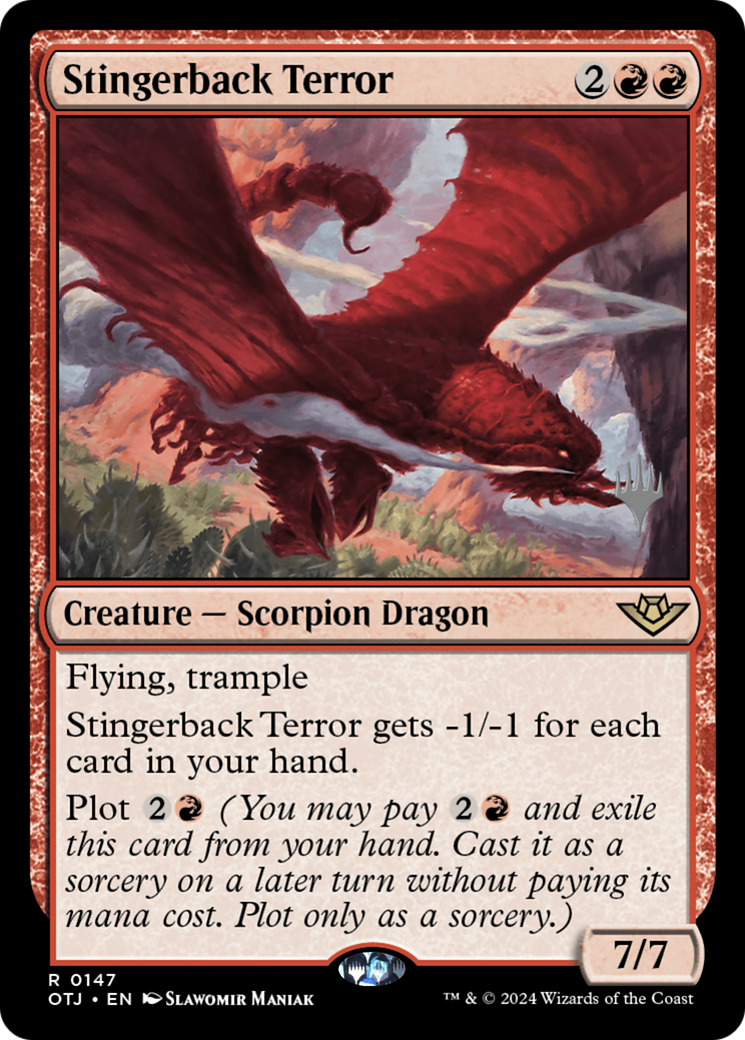 Stingerback Terror (PPOTJ-147) [Outlaws of Thunder Junction Promos] MTG Single Wizards of the Coast