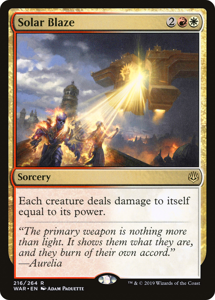 Solar Blaze (WAR-216) [War of the Spark] Foil MTG Single Wizards of the Coast