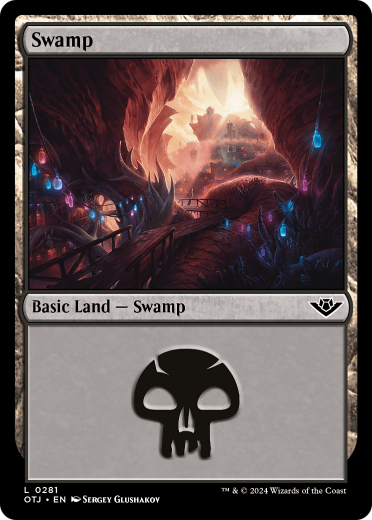 Swamp (0281) (OTJ-281) [Outlaws of Thunder Junction] MTG Single Wizards of the Coast