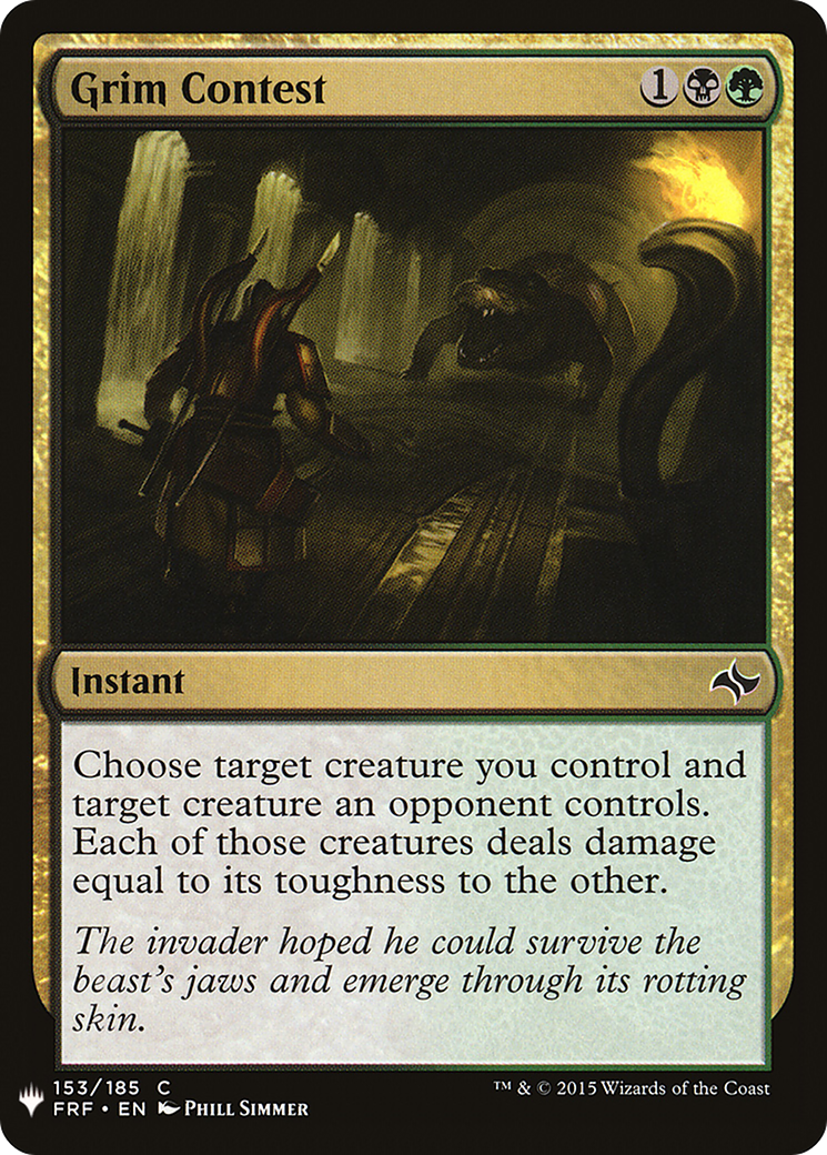 Grim Contest (LIST-FRF-153) [Mystery Booster] The List MTG Single Wizards of the Coast