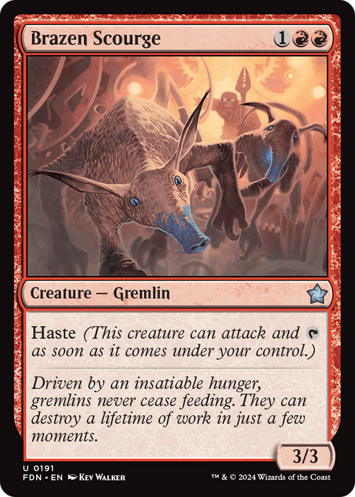 Brazen Scourge (FDN-191) [Foundations] Foil MTG Single Wizards of the Coast