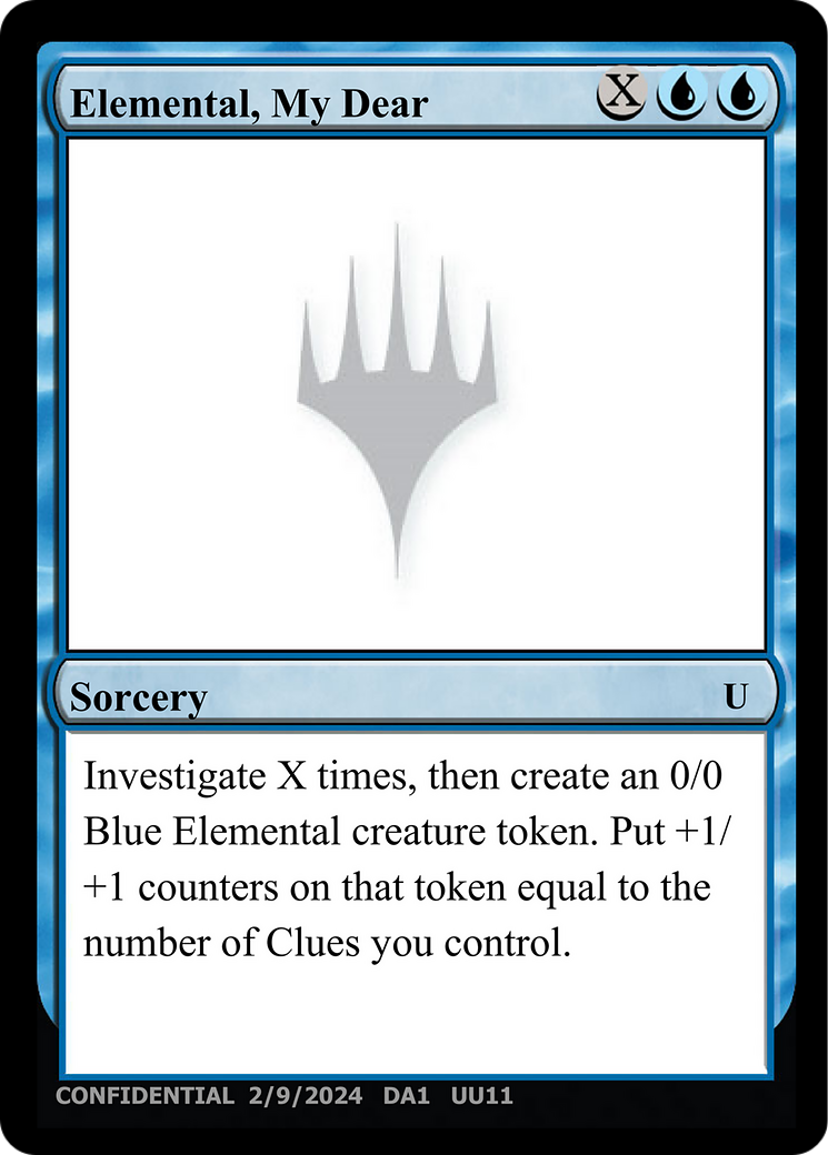 Elemental, My Dear (UNK-UU11B) [Misc] Unknown Event MTG Single Wizards of the Coast