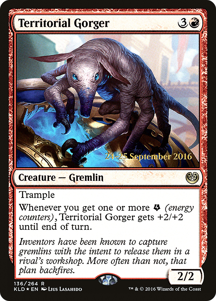 Territorial Gorger (PRE-136) [Kaladesh Promos] Foil MTG Single Wizards of the Coast