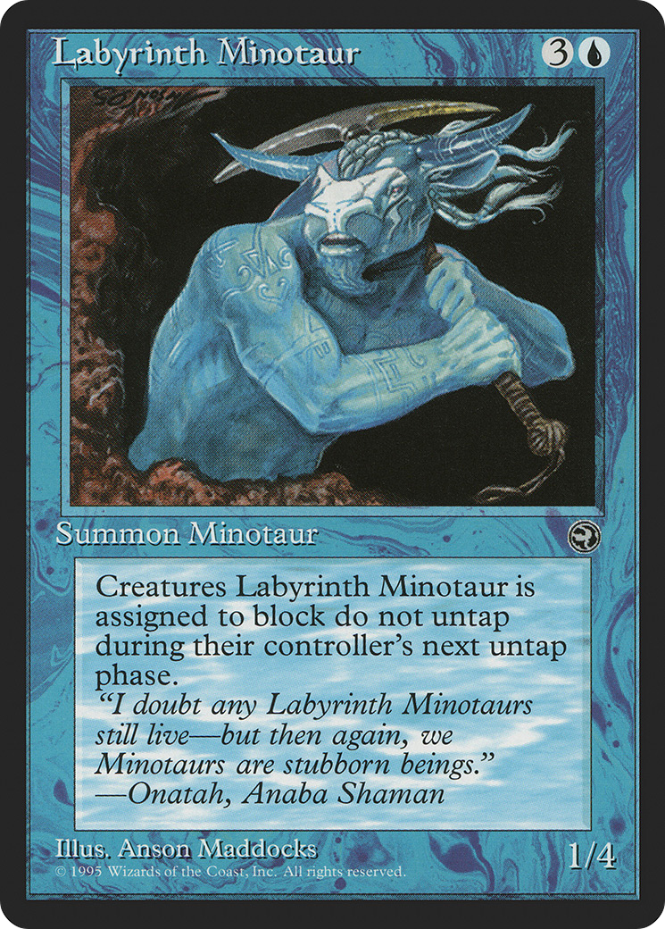 Labyrinth Minotaur (HML-30A) [Homelands] MTG Single Wizards of the Coast