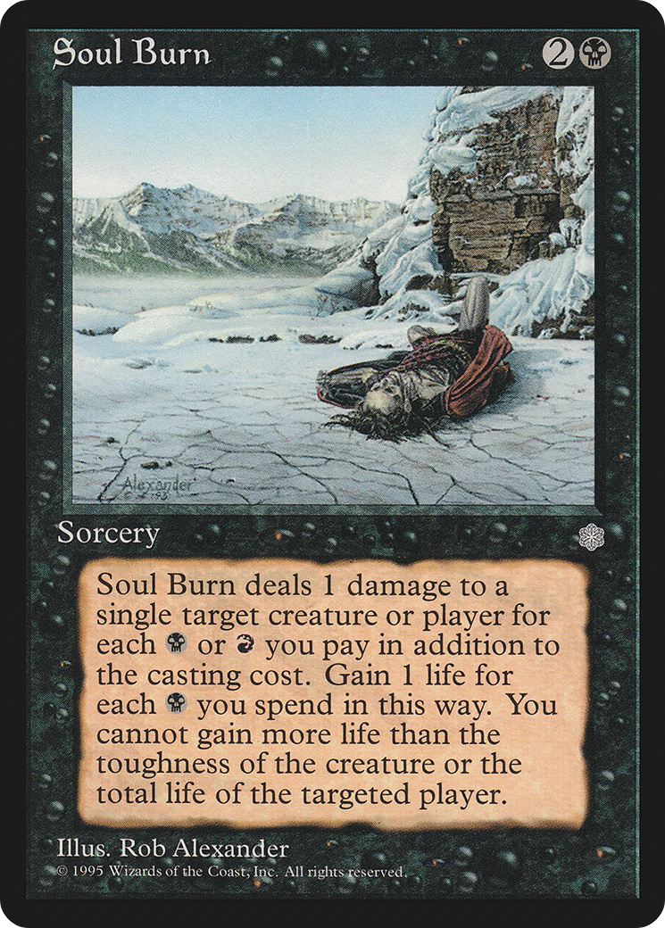 Soul Burn (ICE-) [Ice Age] MTG Single Wizards of the Coast