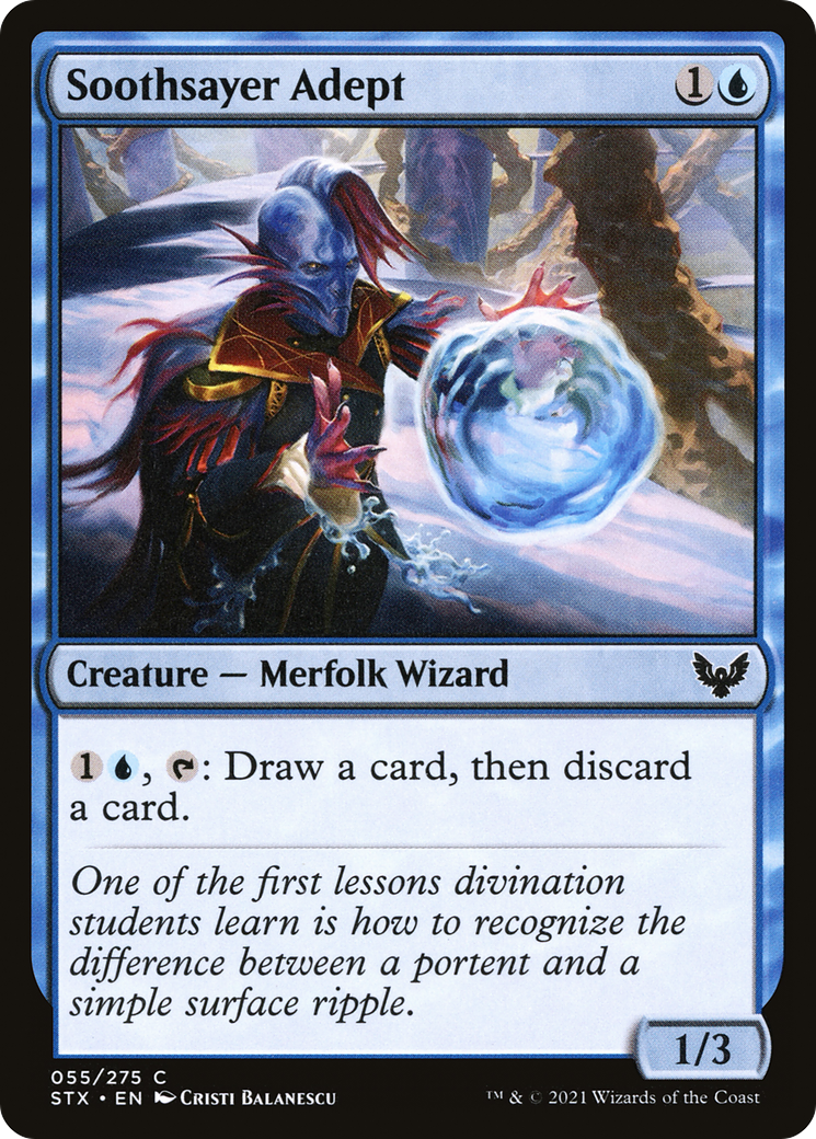 Soothsayer Adept (STX-055) [Strixhaven: School of Mages] MTG Single Wizards of the Coast