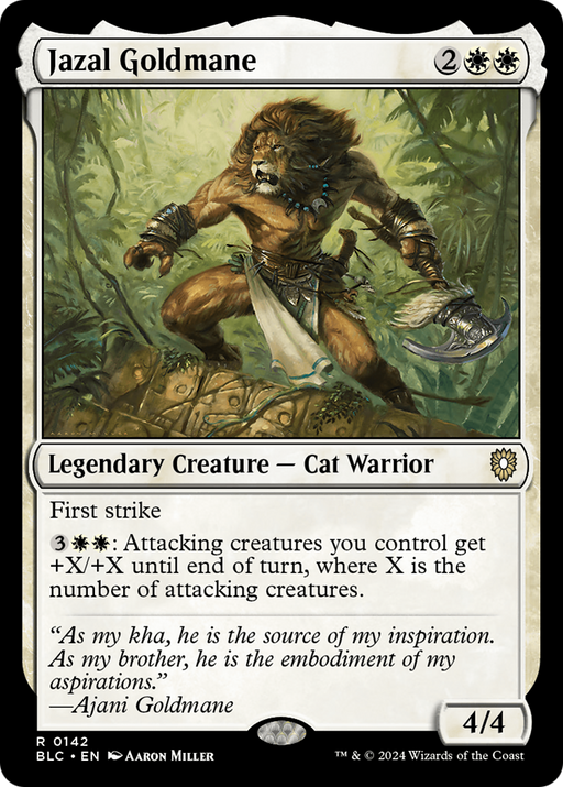 Jazal Goldmane (BLC-142) [Bloomburrow Commander] MTG Single Wizards of the Coast