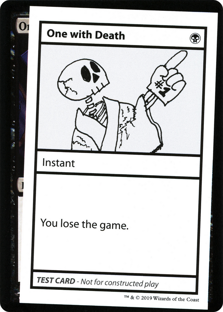 One With Death (No PW Symbol) (CMB1-) [Mystery Booster] Playtest Cards 2021 MTG Single Wizards of the Coast