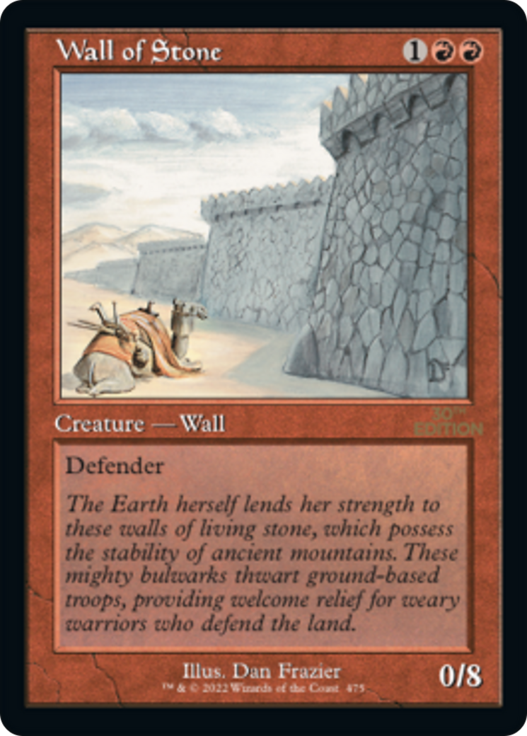 Wall of Stone (30A-475) [30th Anniversary Edition] MTG Single Wizards of the Coast