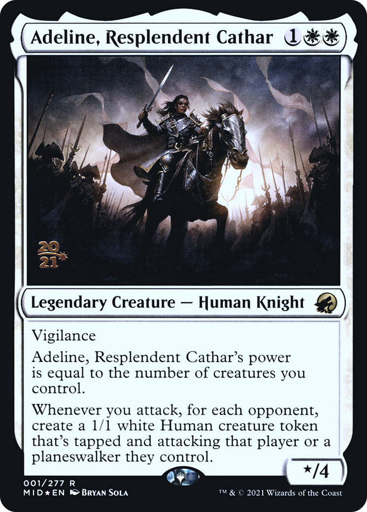 Adeline, Resplendent Cathar (PRE-001) [Innistrad: Midnight Hunt Promos] Foil MTG Single Wizards of the Coast