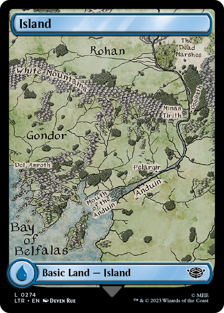 Island (0274) (LTR-274) [The Lord of the Rings: Tales of Middle-earth] MTG Single Wizards of the Coast