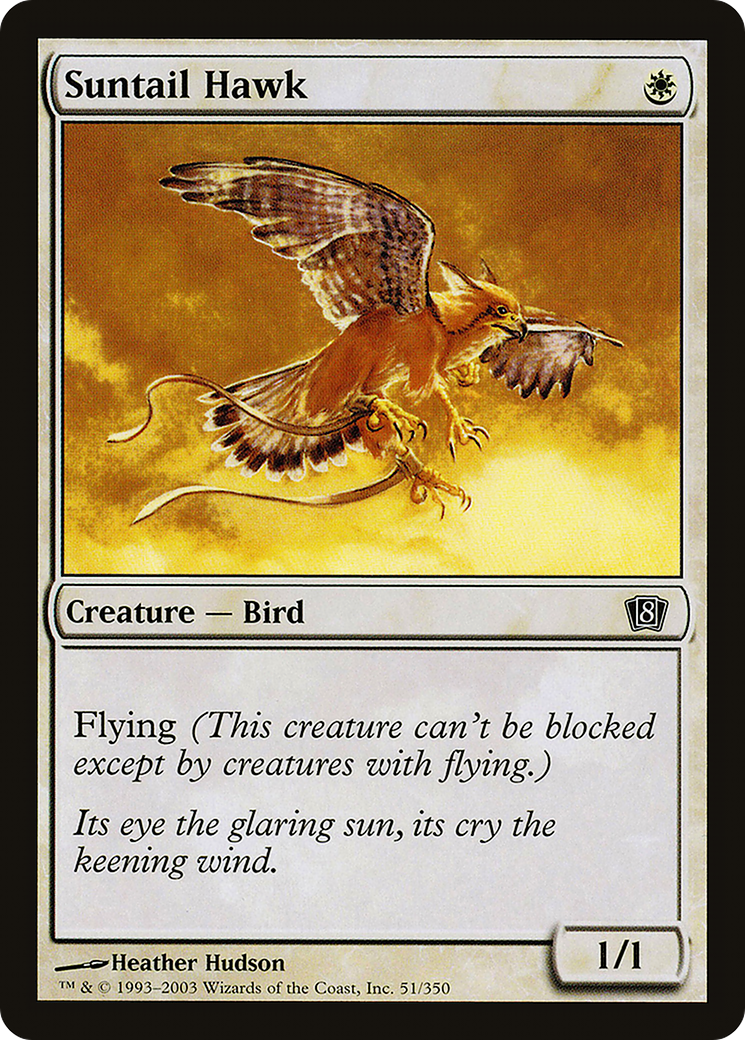 Suntail Hawk (8ED-051) [8th Edition] Foil MTG Single Wizards of the Coast