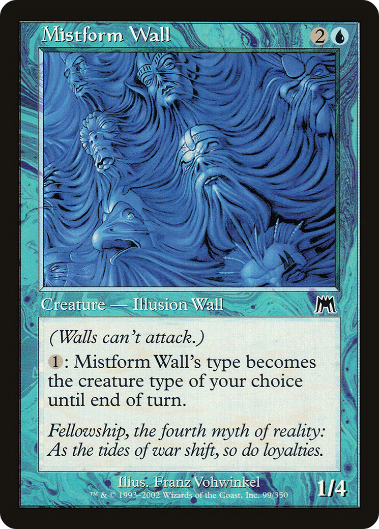 Mistform Wall (ONS-099) [Onslaught] MTG Single Wizards of the Coast