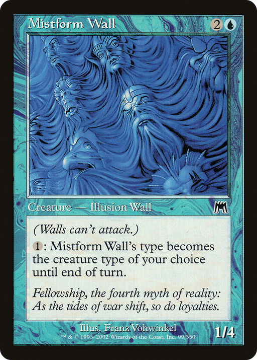Mistform Wall (ONS-099) [Onslaught] MTG Single Wizards of the Coast