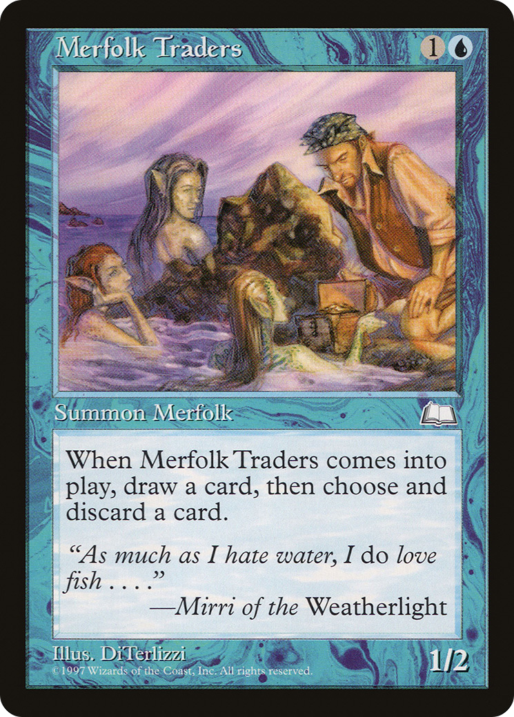 Merfolk Traders (WTH-043) [Weatherlight] MTG Single Wizards of the Coast