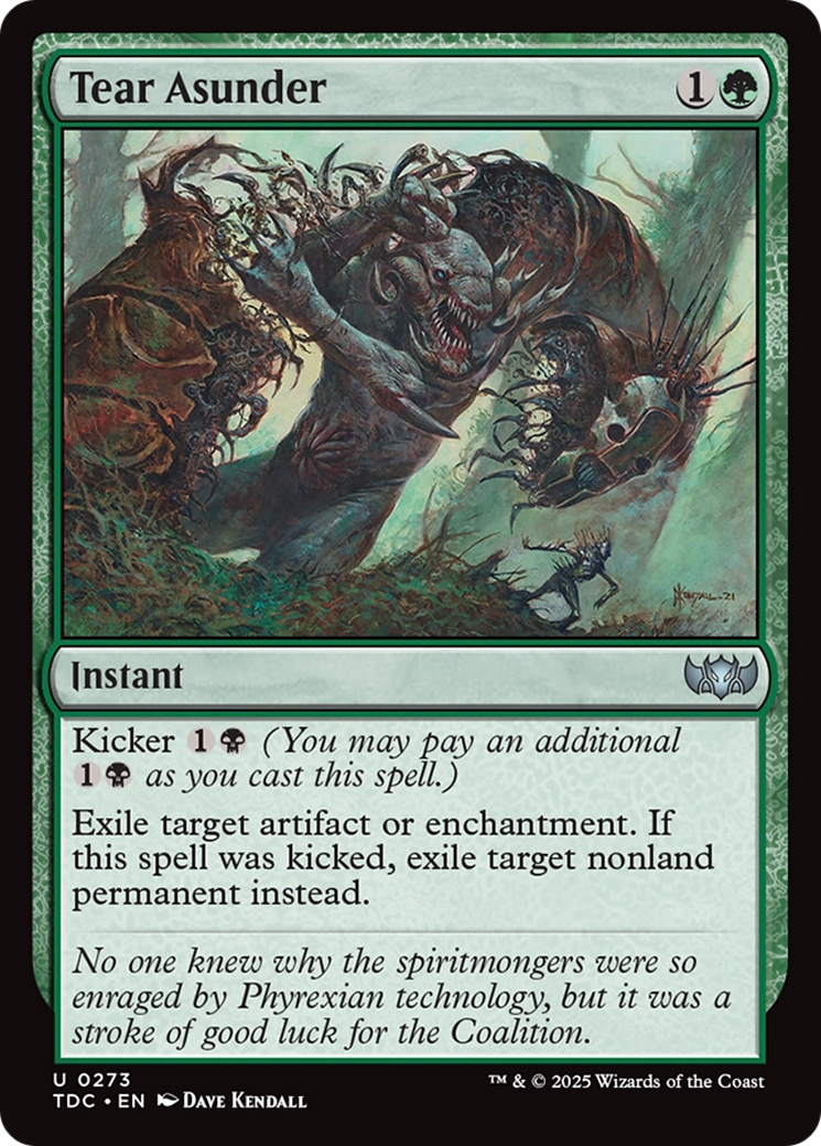 Tear Asunder (TDC-273) [Commander: Tarkir: Dragonstorm] MTG Single Wizards of the Coast
