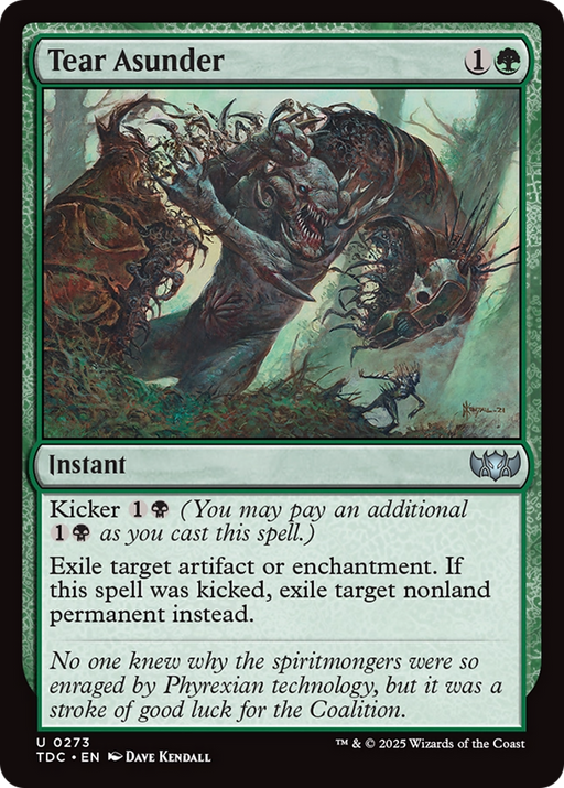 Tear Asunder (TDC-273) [Commander: Tarkir: Dragonstorm] MTG Single Wizards of the Coast
