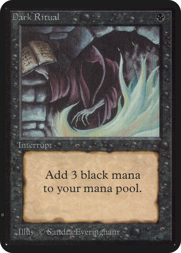 Dark Ritual (LEA-) [Oldschool] Limited Edition Alpha MTG Single Wizards of the Coast