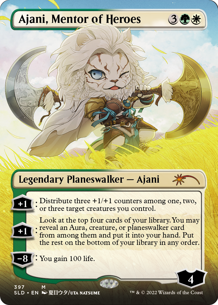 Ajani, Mentor of Heroes (SLD-397) [Secret Lair] Drop (Borderless) MTG Single Wizards of the Coast
